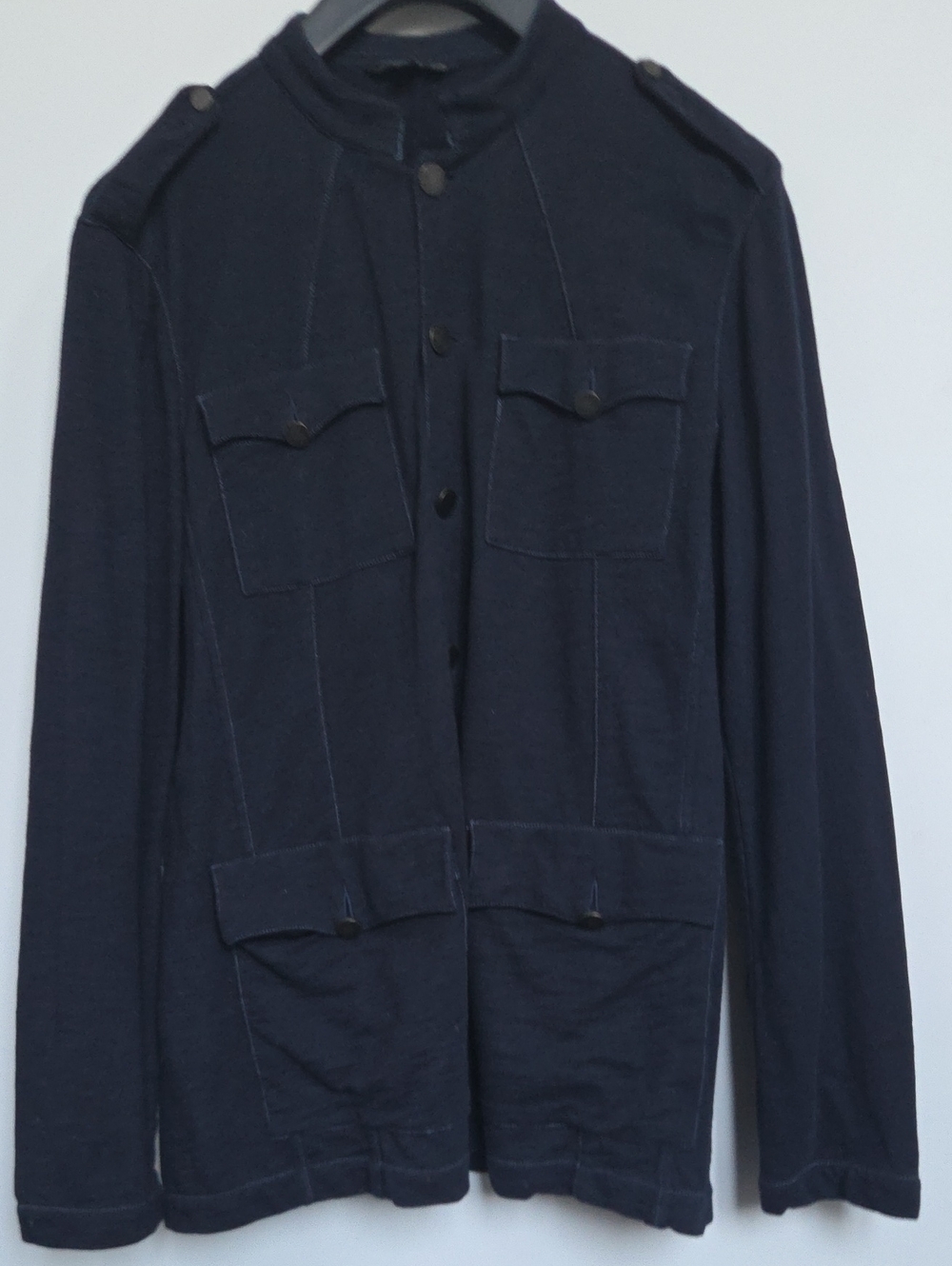 John Varvatos Navy Military-Style Field Jacket Size XL
